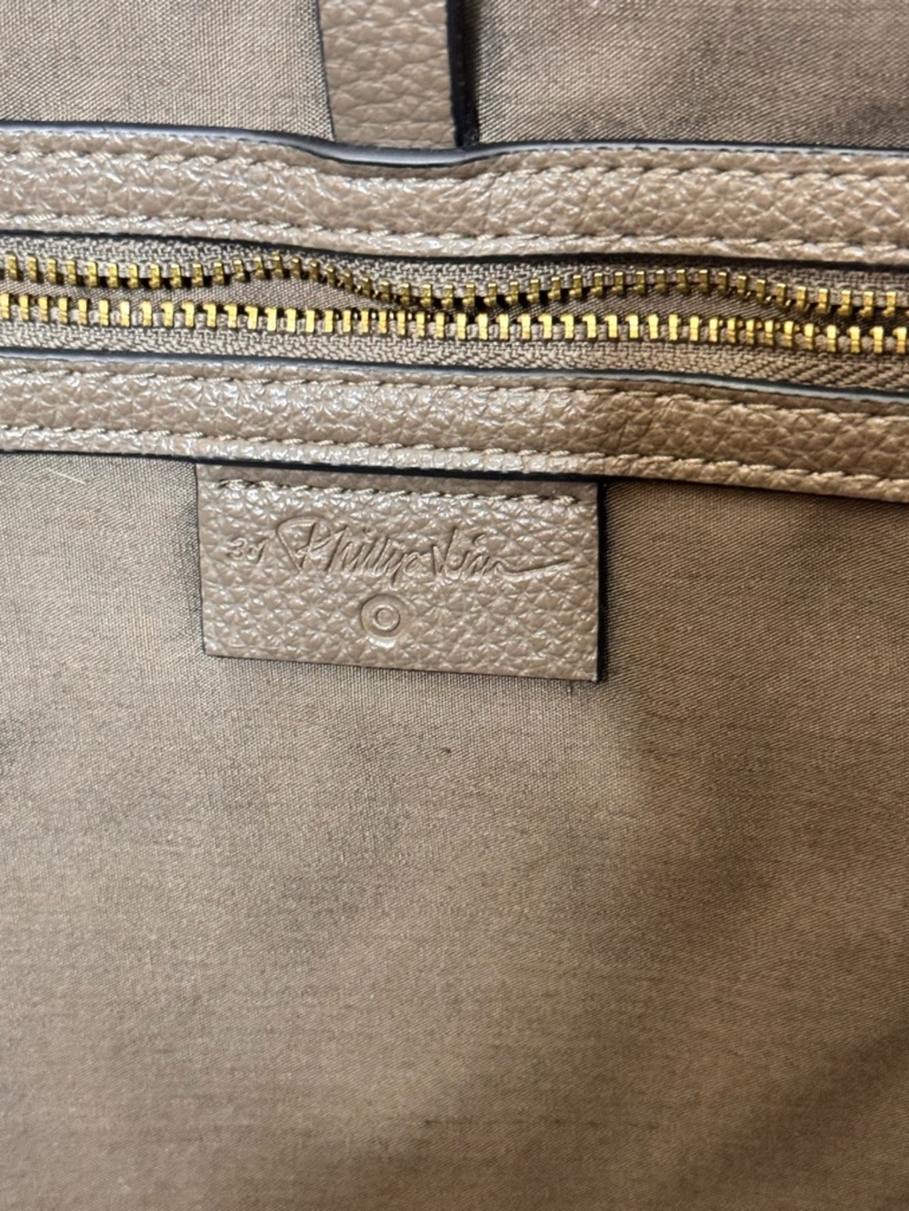 3.1 Phillip Lim for Target Brown Pebbled Leather Tote with Gold Hardware - Picture 2 of 6
